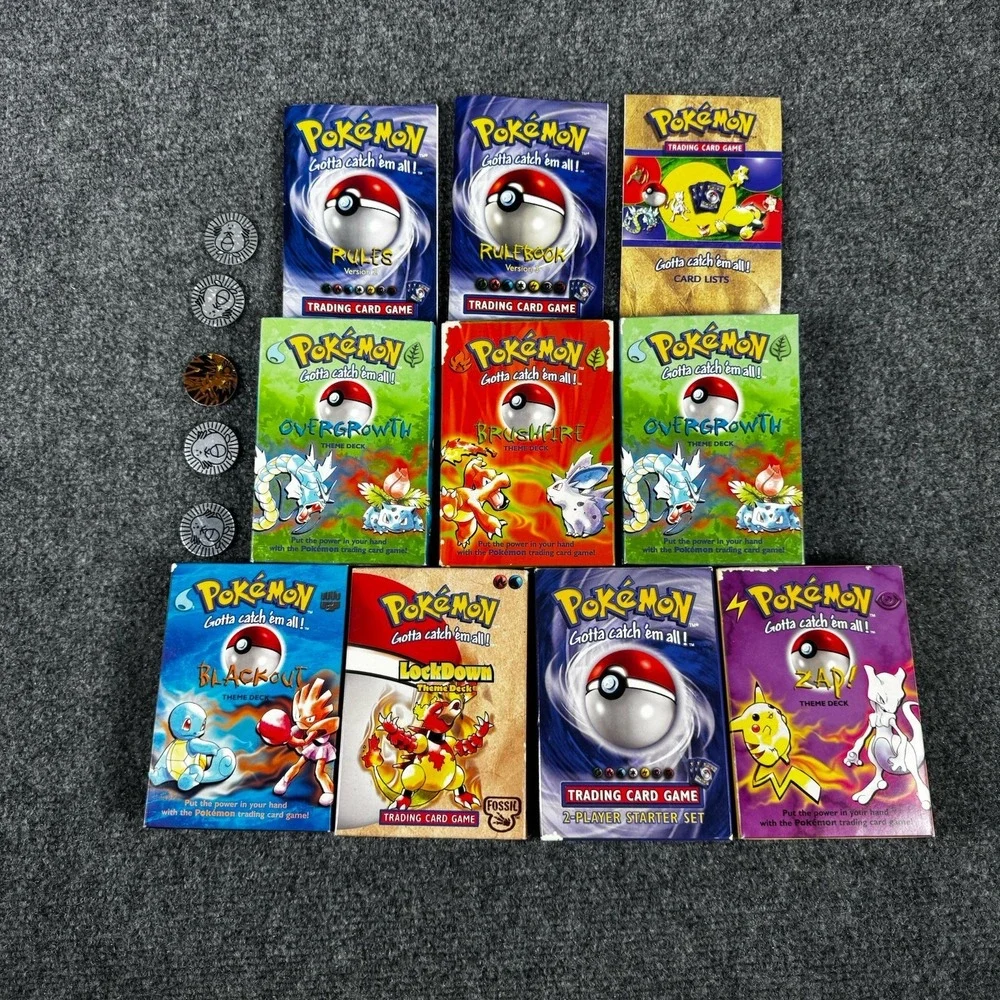Pokémon Card Vintage EMPTY BOX Overgrowth, Blackout, Brushfire, Zap, Lockdown